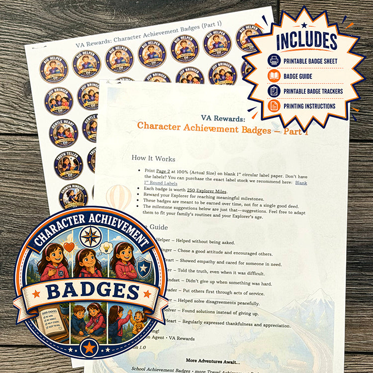 VA Rewards: Character Achievement Badges (Part 1) - DIGITAL PDF