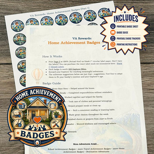VA Rewards: Home Achievement Badges (Part 1) - DIGITAL PDF - The Vacation Agent